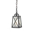 Industrial Exterior Pendant Light Hanging Matte Black Lantern Porch Light